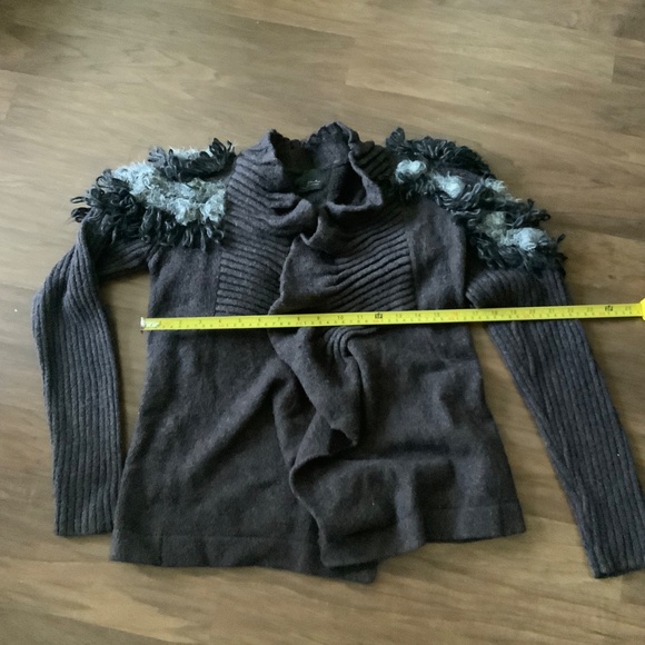 Line charcoal grey chunky cardigan - Picture 5 of 5